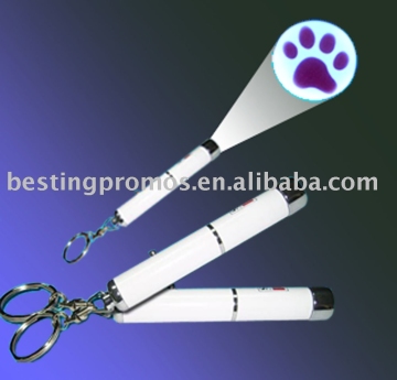 LED Projector torch with key chain
