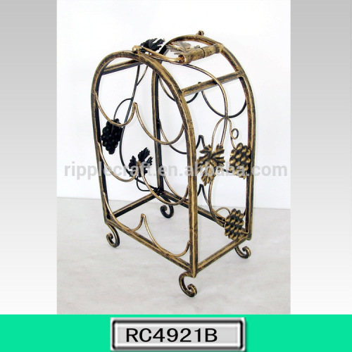 Vintage Wine Display Stand Metal Crafts for Home Decoration