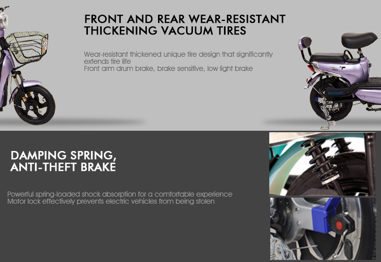 2018 new products durable design electric moped scooter with pedals