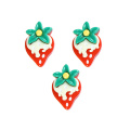 Super schöne Cartoon Frucht 3D Harz Flatback Cabochons Kawaii Cartoon Früchte Handwerk für Schmuck machen Haar Bogen Center DIY