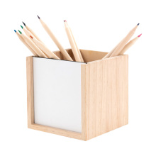 Personalized Pinewood Pen Holder - Sublimation Desk Table Organizer Wholesale