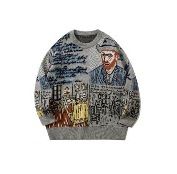 Hot Selling Custom men jacquard sweater