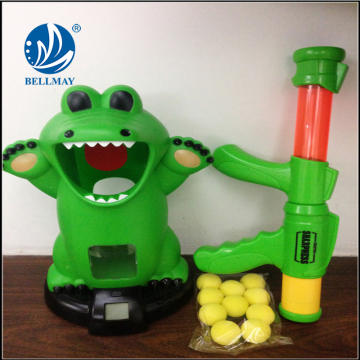 Crocodile EVA ball shooting gun, electrical crocodile kids soft bullet guns