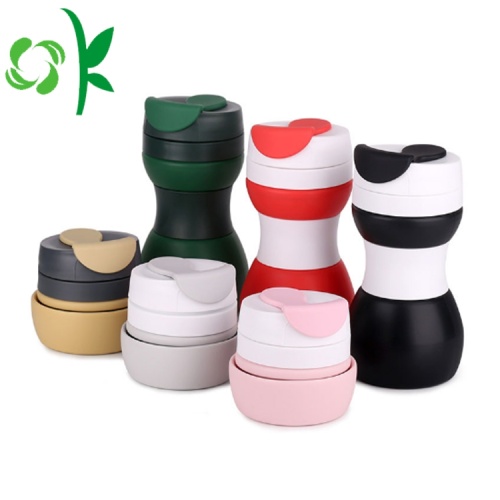 누출 방지 실리콘 최고 품질 BPA Free Folding Cup