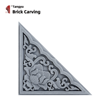Peony Brick Carving Corner Flower