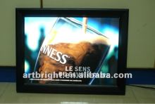 Advertising LED slim light box with flip-open frame
