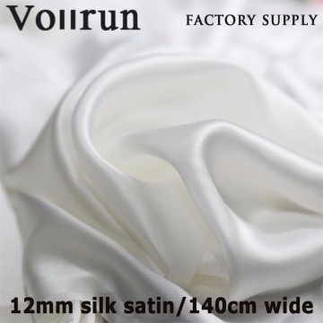 12mm 140cm Gray Fabric 100% Silk Duchess Satin 14547