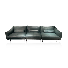 Design Living Room Furniture Modern sofa half leather