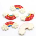 100pcs Flat Back Colorful Cloud 7*23*45mm Cute Resins Cabochon DIY Craft Decor Charms Kids Toy Decor Slime