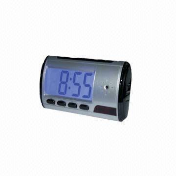 Hidden camera clock, motion detection, audio recording, video recording, photo shooting