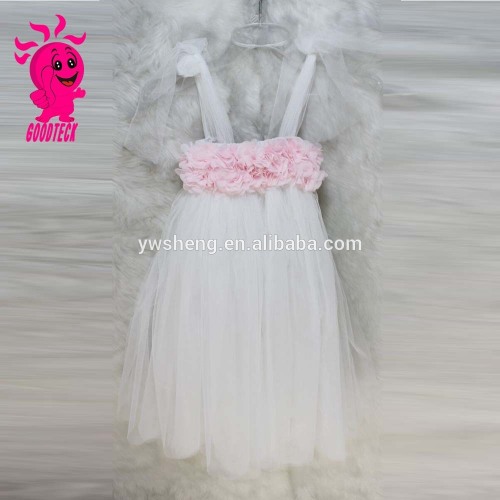 New Fashion Lovely Flower Length Sweet heart Dress White and Pink Young Girls Long Birthday Party Formal Evening Dress