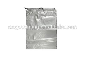 Silver / Grey Plastic drawstring shoes bag / clothes bag