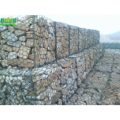 Keranjang Gabungan Galvanized Hexagonal Mesh Gabion Basket Hot