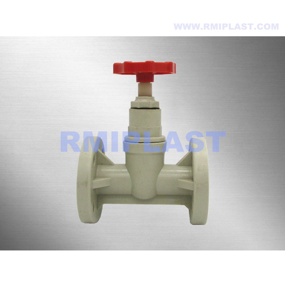 PVDF Globe Valve DIN PN10 Bánh xe tay cầm