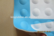 Non slip safety bath mat with adhesive suckers,mutispandex surface, rubber back, cartoon whale pattern, other designs available