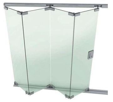 Tempered Glass Door Acid Etched Translucent