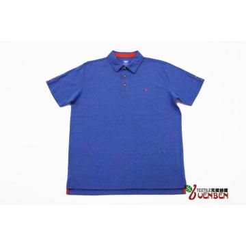 Polo homme en tissu mélangé avec col contrastant