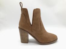 Ladies Cut Out Ankle Boot with Printed Heel