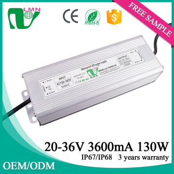 36V 3600ma waterproof constant current driver