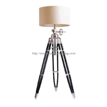 High quality wood aluminium base tripod floor lamp(F715L)