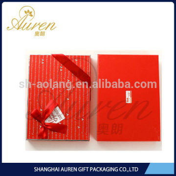 custom design cardboard gift box with ribbon
