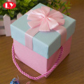 Gift Packaging Paper Box with Ribbon Bowknot