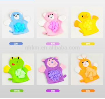 Mommys Helper Kids Bath Mitt with Loofa Sponge Baby Bath Mitt