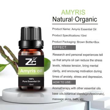 OEM Amyris Oil 100% Wood and Branches Amyris para fragrância