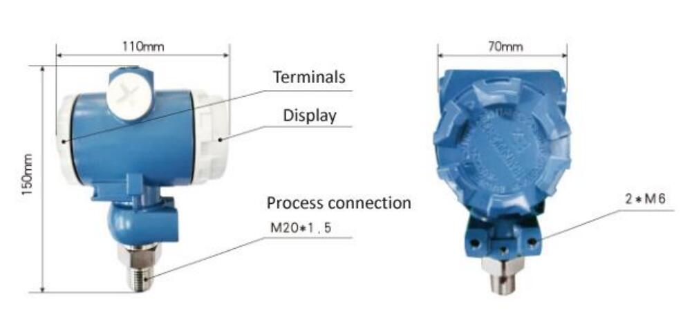 Flat film pressure transmitter with explosion proof 0-300psi