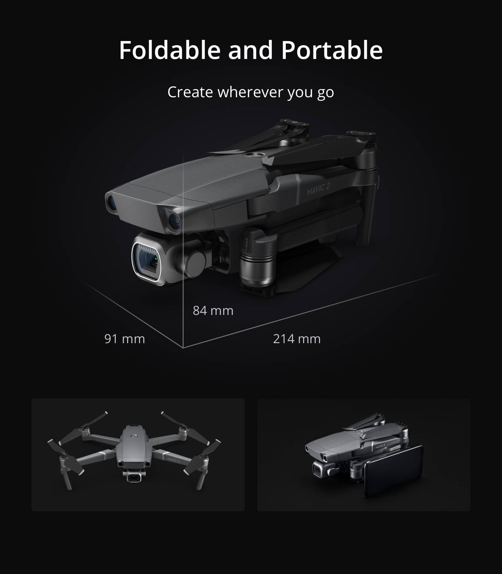 New Item UAV Drone Mavic 2 Pro and Mavic 2 Zoom Quadcopter Hasselblad Camera Hyperlapse 8 KM Transmission Distance