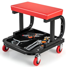  Heavy Duty Mechanics Creeper Seat with Padded Seat & Tool Tray Storage 