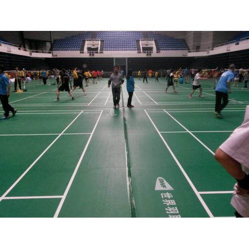 Keset lantai bulutangkis Enlio Vinyl dengan BWF