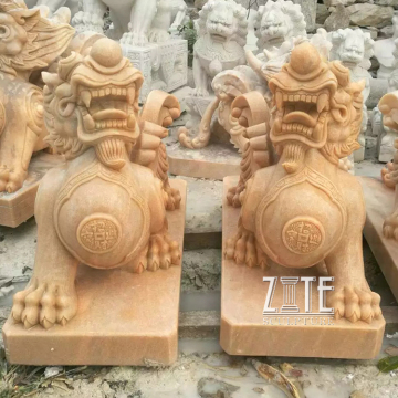 Custom life size garden outdoor stone animal marble pi xiu statue
