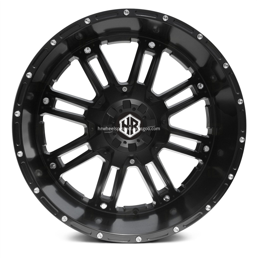 Hrw Offroad Wheels Hr8033 Satin Black Front