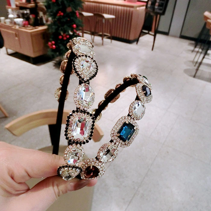 2020 New High Quality Rhinestone Hairband Faux Diamond Headband Luxury Bling Headbands