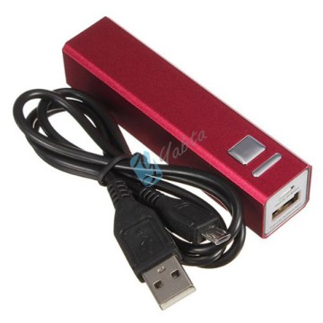 USB Devices Backup Charger 2600mah Cuboid Lipstick External Battery