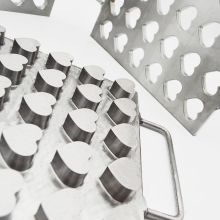 Custom Heart Shape Press Eyeshadow Mold 30 Cavities for Round Tins