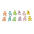 Lovely Jelly Bear Resin Flatback Cabochons Kawaii Cartoon Animal Bear Slime Charms For Scrapbooking Hair Clips Decoration