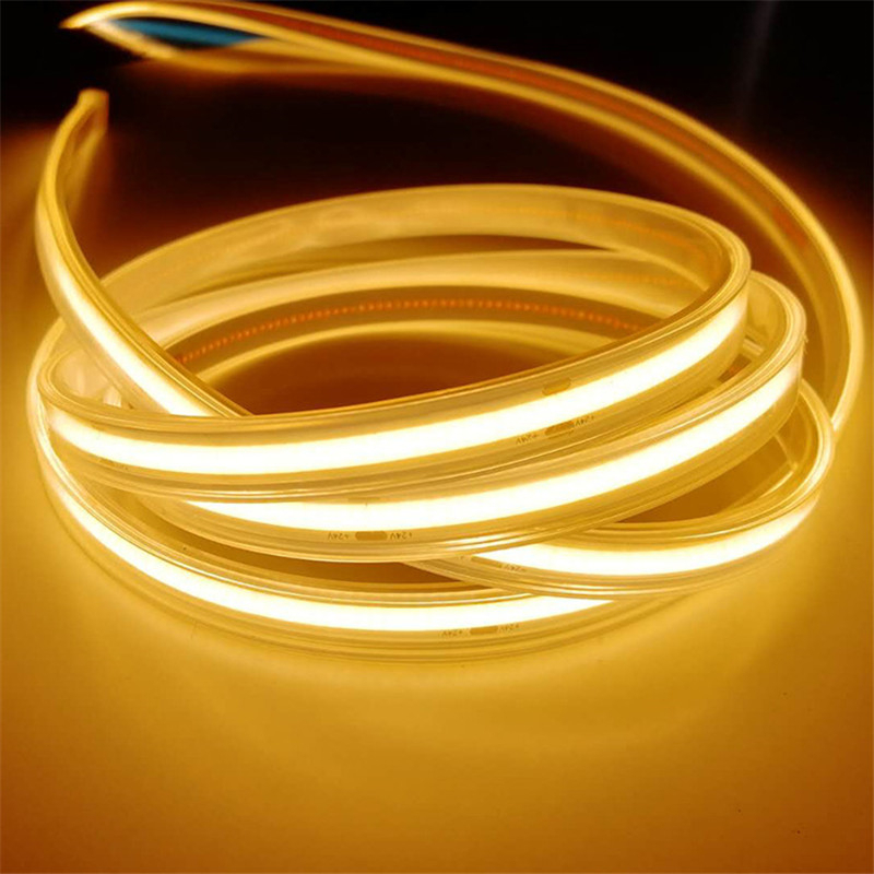 Kilang COB COB Flex LED Strip fleksibel kalis air fleksibel 384 LED/M FPC COB LED jalur lampu