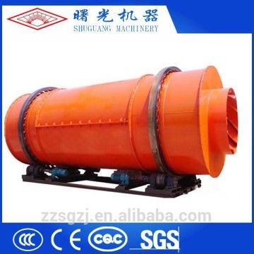 Continuous working three cylinders rotary drum dryer