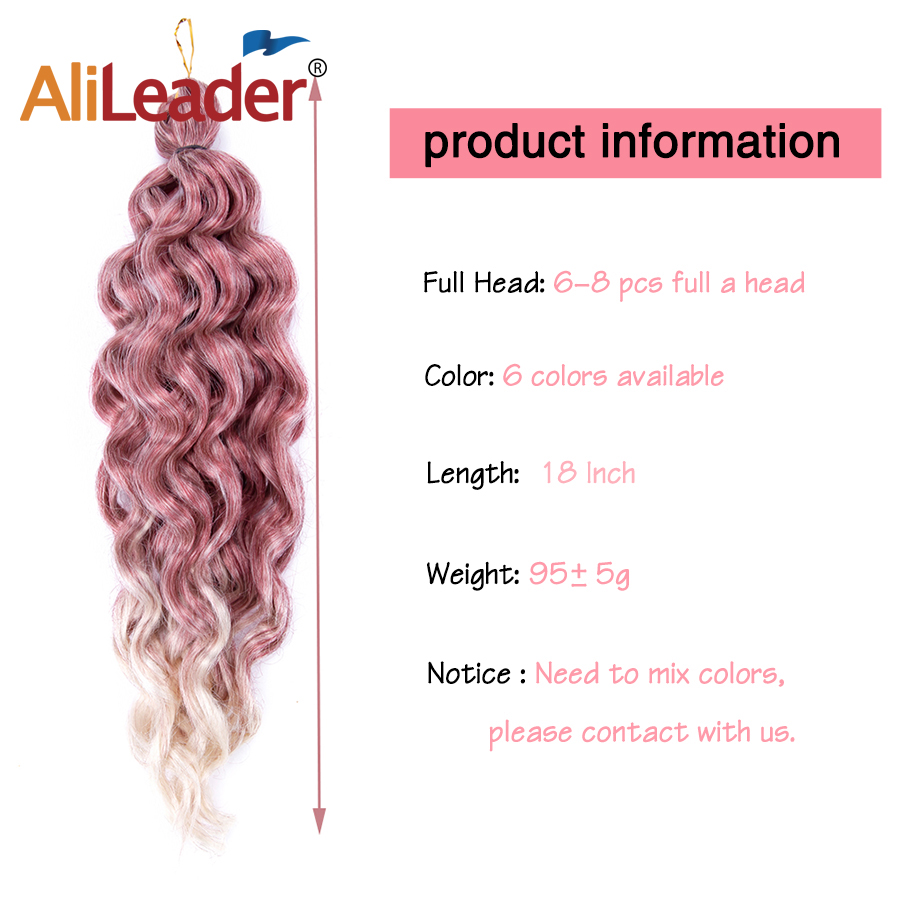 Synthetic Ombre Hawaii Curl Crochet Braiding Hair Extension