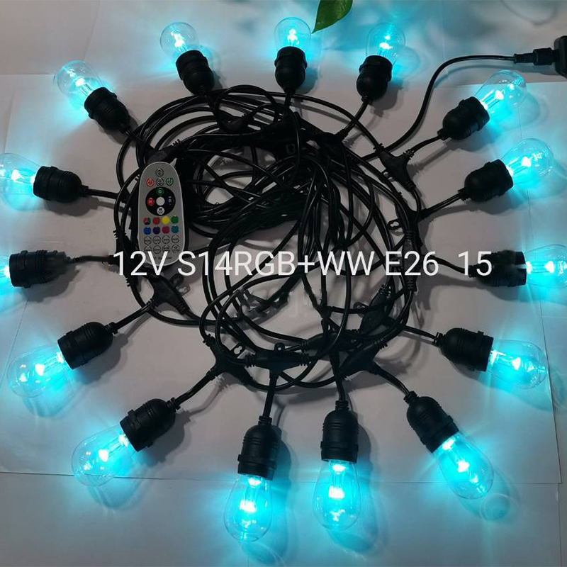 5V G40 RGBW 25 string de luzes