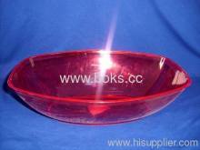 Red Square Plastic Fruit Plates?