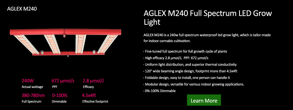 Aglex 240W tumbuh cahaya untuk tumbuh tenda