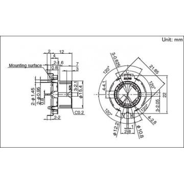 Hohlwellen-Drehgeber mit Betriebsteillänge 12 mm