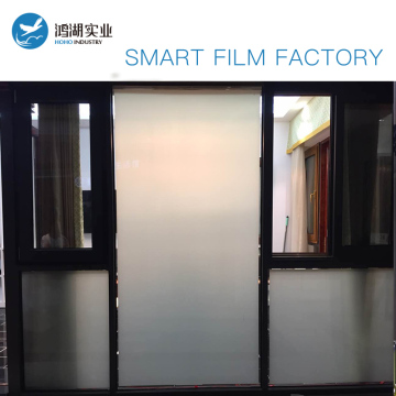 smart tint films with high transparency applied to office partition