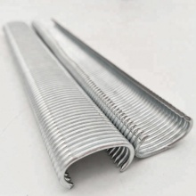 C24 Galvanized Steel SC7 15 Gauge 3/4'' Crown C-Ring Staples