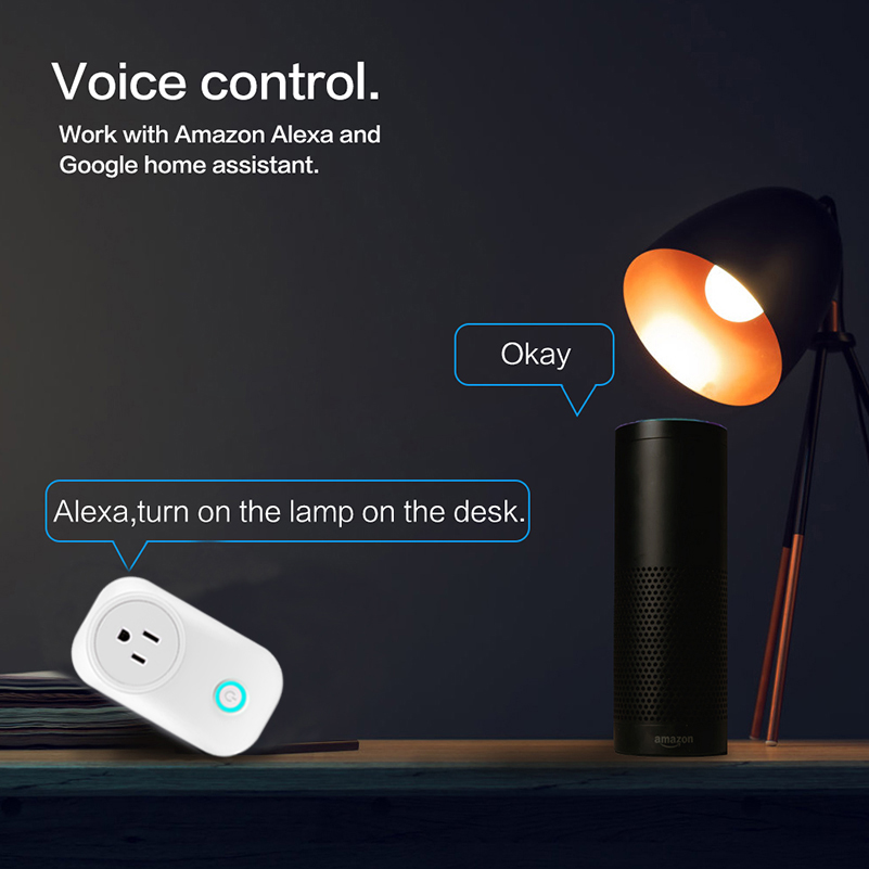 Google Home Amazon Alexa Controlled Socket Smart Outlet Mini Wifi Plug