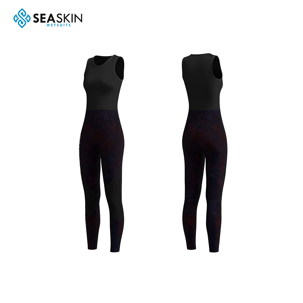 Seaskin Ladies Rainbow Camo Güçlendirilmiş Spearfishing Wetsuits