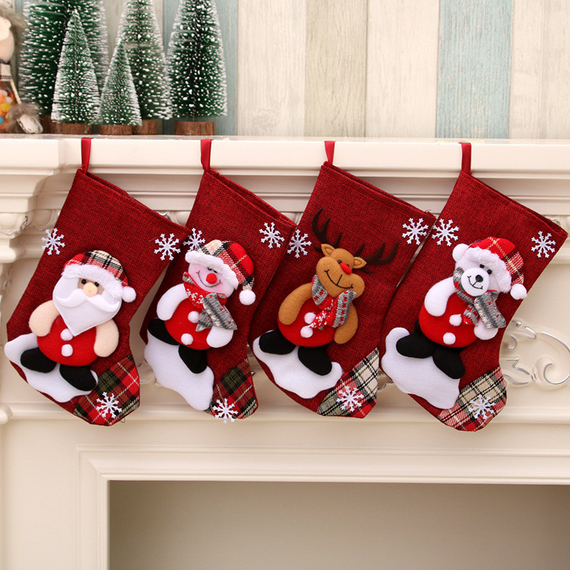 Xmas Pendant Ornaments Christmas Candy Gift Bag Christmas Stockings New Year Decoration navidad decoraciones para el hogar 2020